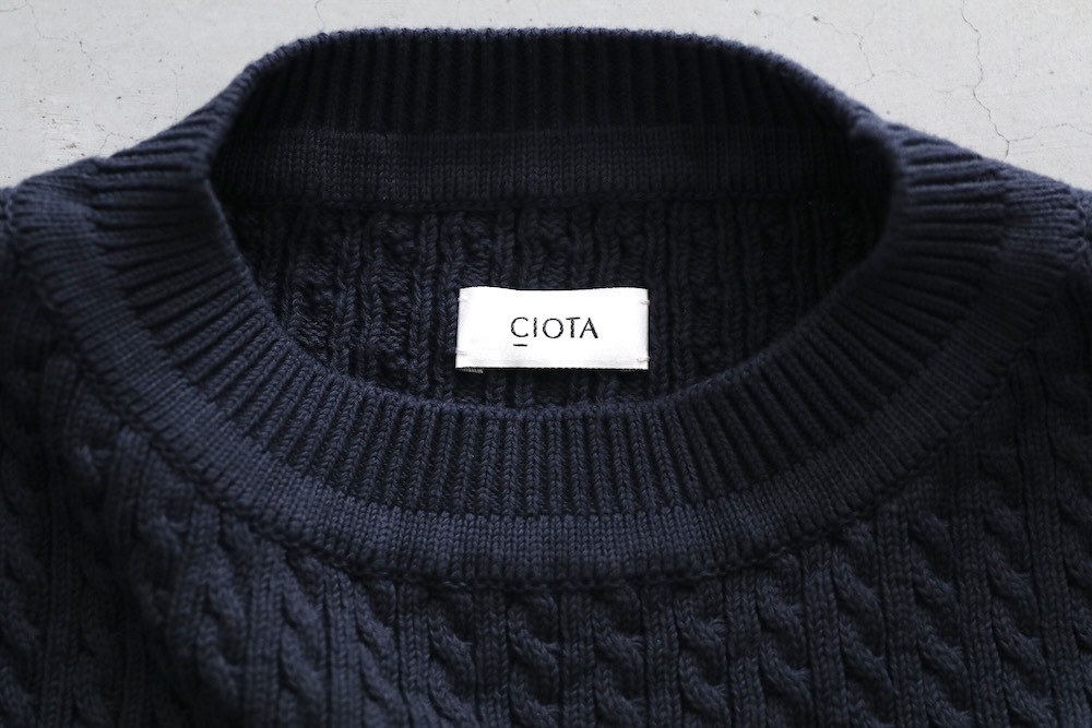 CIOTA シオタ CABLE KNIT ケーブル ニット コットン セーター CIOTA CABLE-KNIT SWEATER – NCNR WEB STORE