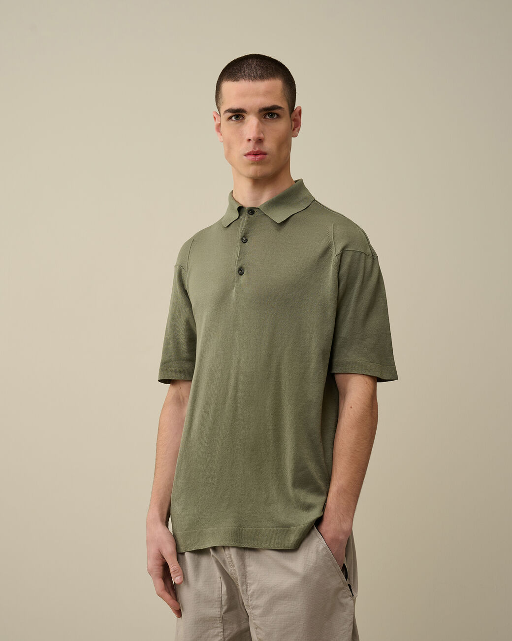 C.P. Company (ԡѥˡ) "FILO DI SCOZIA KNIT POLO SHIRT"