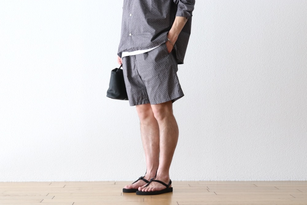 ts(s) (�ƥ�����������) "Small Graphics Inkjet Print Cotton Cloth Drawstring Shorts"