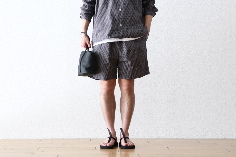 ts(s) (�ƥ�����������) "Small Graphics Inkjet Print Cotton Cloth Drawstring Shorts"