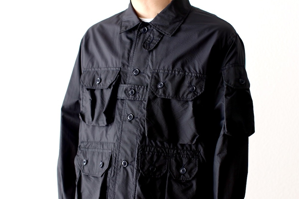 エンジニアードガーメンツ リップストップ黒 ミリタリージャケット ENGINEERED GARMENTS/エンジニアードガーメンツ】Loiter Jacket