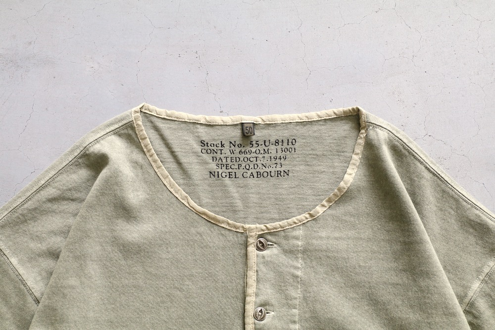 Nigel Cabourn(�ʥ������� �����ܥ�) "50s HENLEY NECK SHIRT PIGMENT"