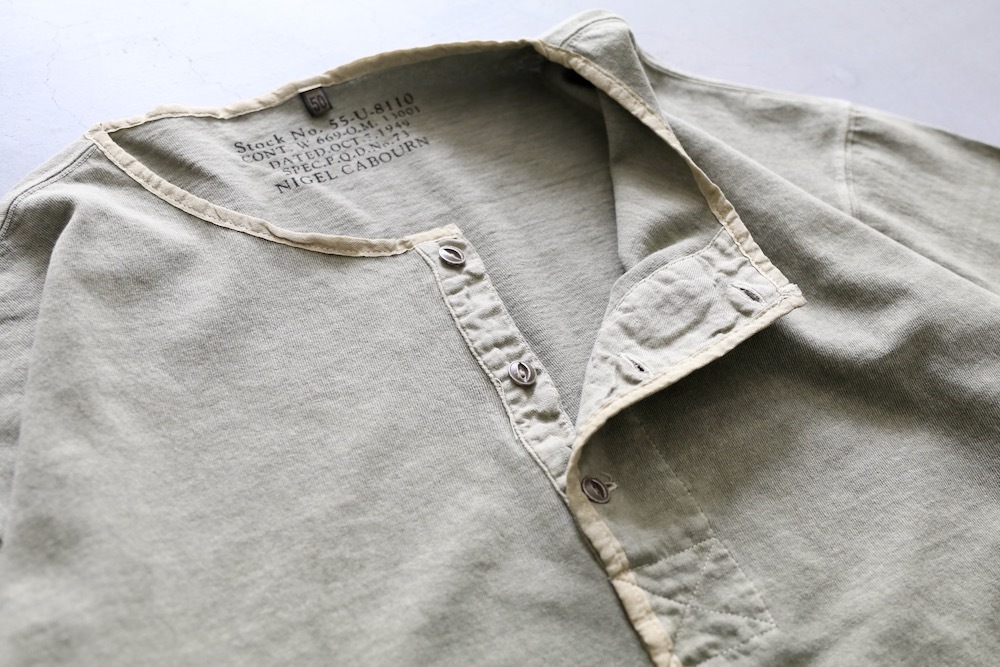 Nigel Cabourn(�ʥ������� �����ܥ�) "50s HENLEY NECK SHIRT PIGMENT"