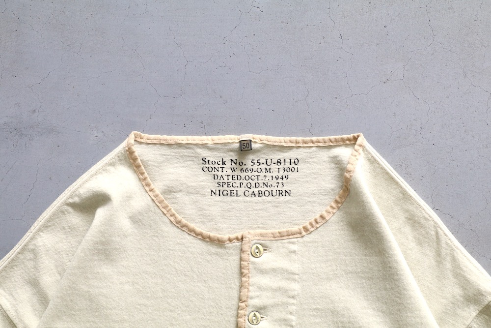 Nigel Cabourn(�ʥ������� �����ܥ�) "50s HENLEY NECK SHIRT PIGMENT"