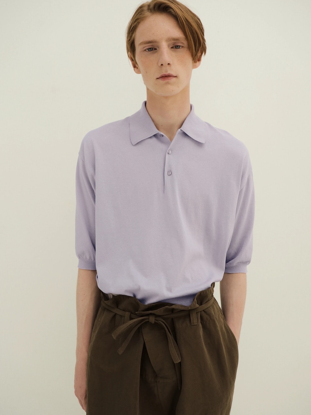 KAPTAIN SUNSHINE-コットン ニットポロシャツ-エクリュ 38 KAPTAIN SUNSHINE（キャプテンサンシャイン）Cotton Knit Poloshirt