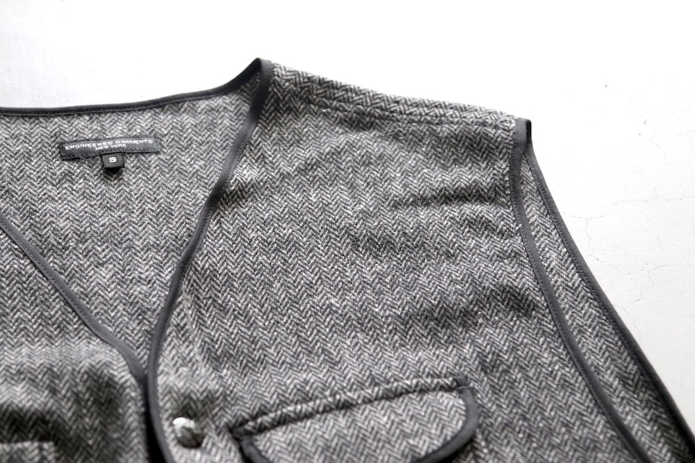 Engineered Garments (���󥸥˥����ɥ�������) ��Liner Vest - Poly Wool Herringbone��