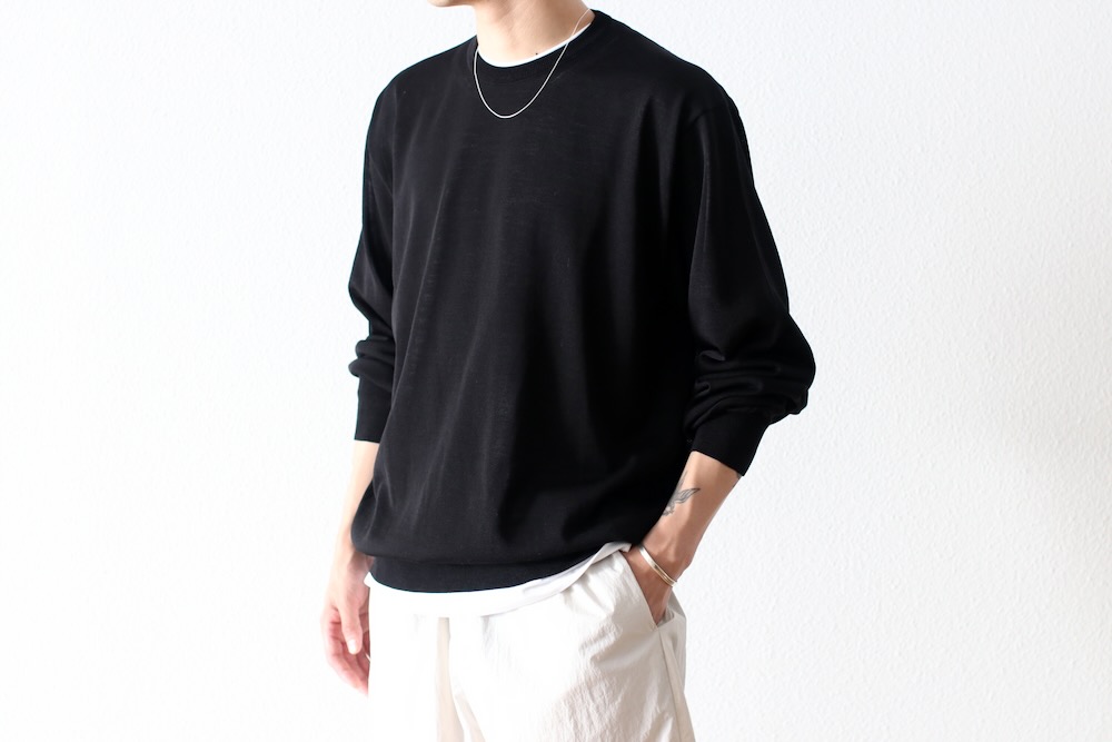 ssstein(���奿����) "WOOL/SILK KNIT CREW NECK LS ST.1313"