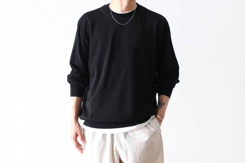 ssstein(���奿����) "WOOL/SILK KNIT CREW NECK LS ST.1313"