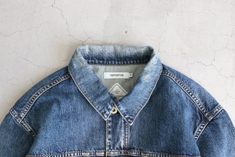 ��WINDSTOPPER��nonnative(�Υ�ͥ��ƥ���) "TRUCKER BLOUSON COTTON 11.5oz DENIM VW LIGHT WITH WINDSTOPPER"
