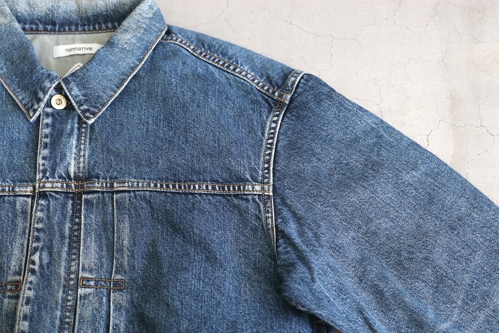 ��WINDSTOPPER��nonnative(�Υ�ͥ��ƥ���) "TRUCKER BLOUSON COTTON 11.5oz DENIM VW LIGHT WITH WINDSTOPPER"