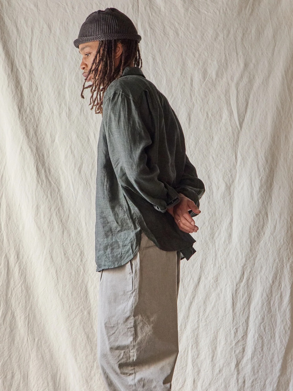 ENDS AND MEANS  (ɥɥߡ ) "Roll Up Knit Cap(Linen)"