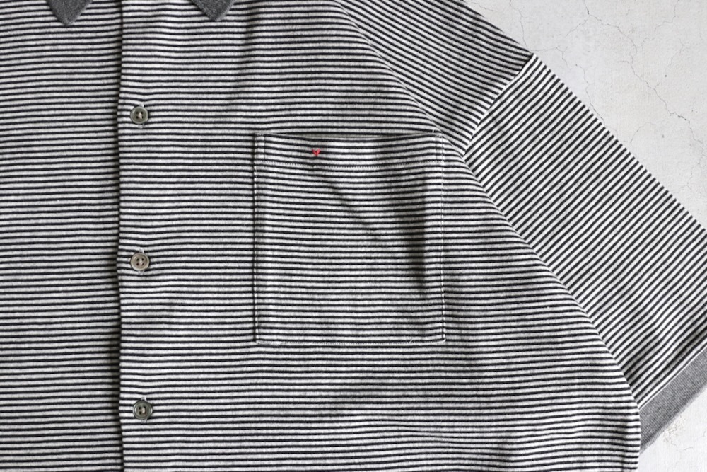 Porter Classic(�ݡ��������饷�å�) "H/W BEATNIK BORDER OPEN POLO SHIRT"