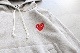 ��WOMEN'S��PLAY COMME des GARCONS(�ץ쥤 ���� �� ����륽��) "PLAY HOODED SWEATSHIRT RED HEART GREY AZ-T169-051"
