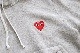 ��WOMEN'S��PLAY COMME des GARCONS(�ץ쥤 ���� �� ����륽��) "PLAY HOODED SWEATSHIRT RED HEART GREY AZ-T169-051"