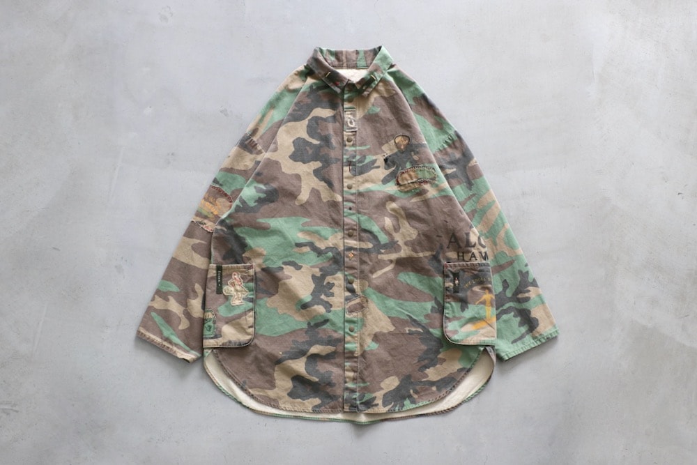 ポータークラシック 【美品】アロハ カモフラ ミリタリー M Porter Classic(ポータークラシック) 
