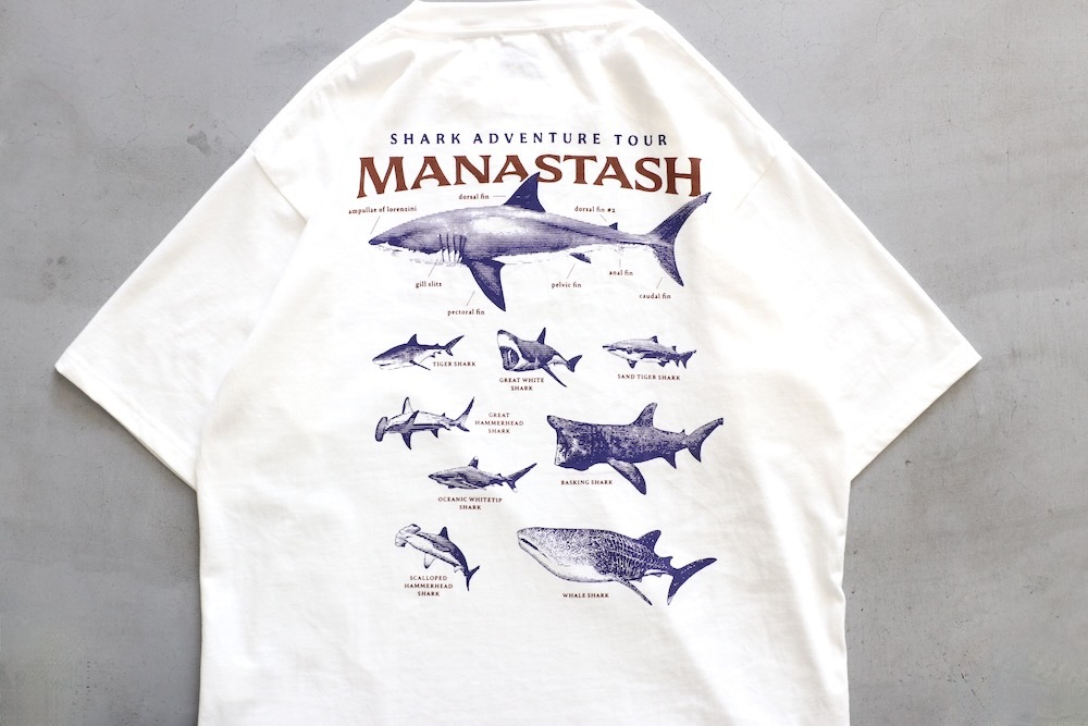MANASTASH (�ޥʥ����å���) "PUMICE TEE SHARK"
