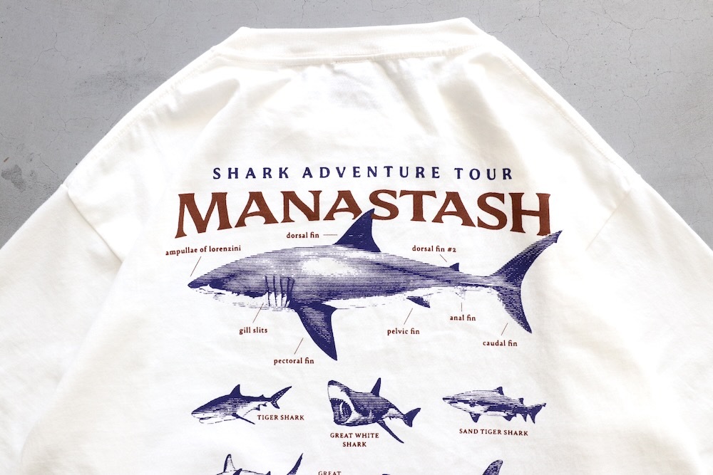 MANASTASH (�ޥʥ����å���) "PUMICE TEE SHARK"