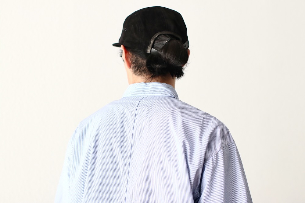 ATON (ȥ) "GIZA STRIPE WASHED SHIRT"