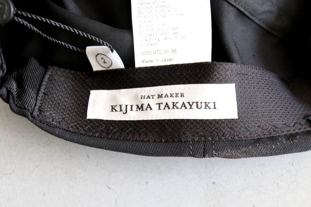 KIJIMA TAKAYUKI( 業) "POLY COTTON ELASTIC BACK 6PANEL CAP"