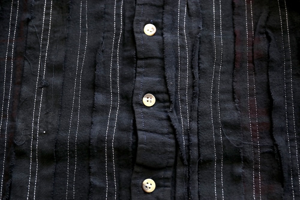 Rebuild by Needles(��ӥ�ɥХ��ˡ��ɥ륺)  "Flannel Shirt - Ribbon Wide Shirt / Over Dye"