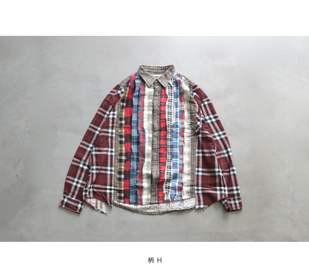 Rebuild by Needles(ӥɥХˡɥ륺)  "Flannel Shirt -Ribbon Wide Shirt -"