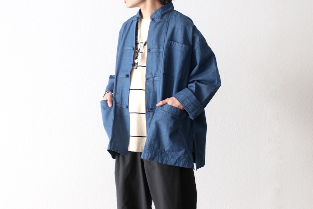 ��20%Off coupon�о� / limited��FreshService �� Loomer (�ե�å��奵���ӥ� �� �롼�ޡ�) "LINEN x COTTON KUNG-FU COVERALL -Loomer Fabric-"