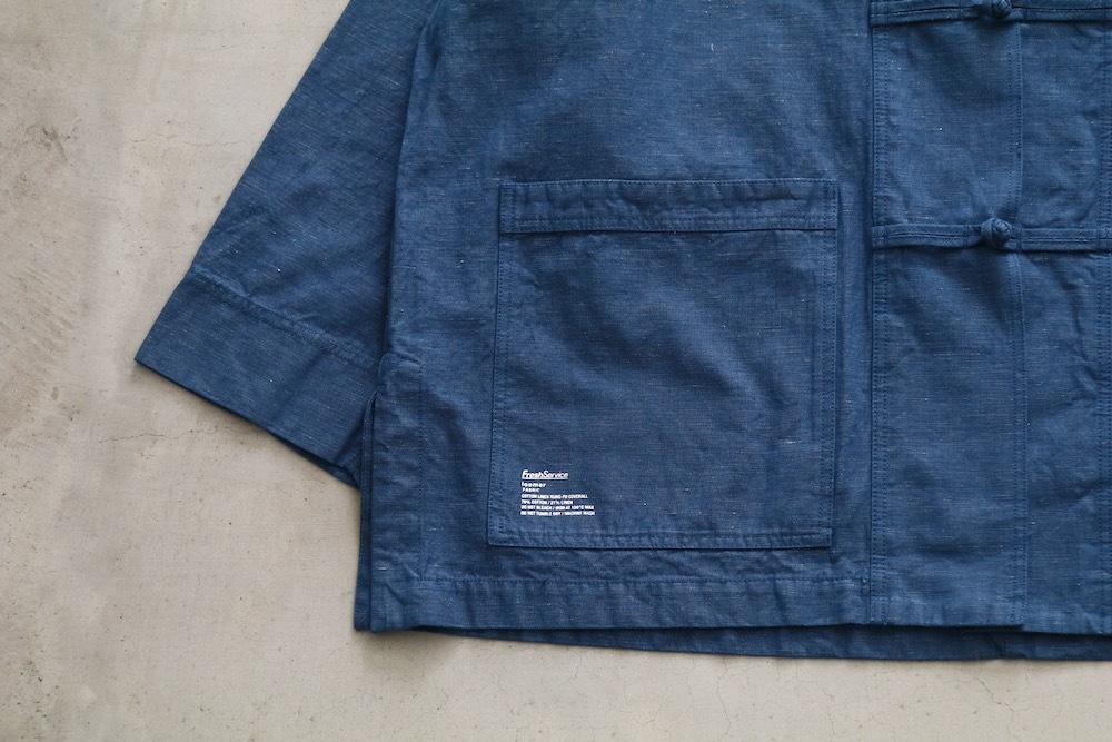 ��20%Off coupon�о� / limited��FreshService �� Loomer (�ե�å��奵���ӥ� �� �롼�ޡ�) "LINEN x COTTON KUNG-FU COVERALL -Loomer Fabric-"