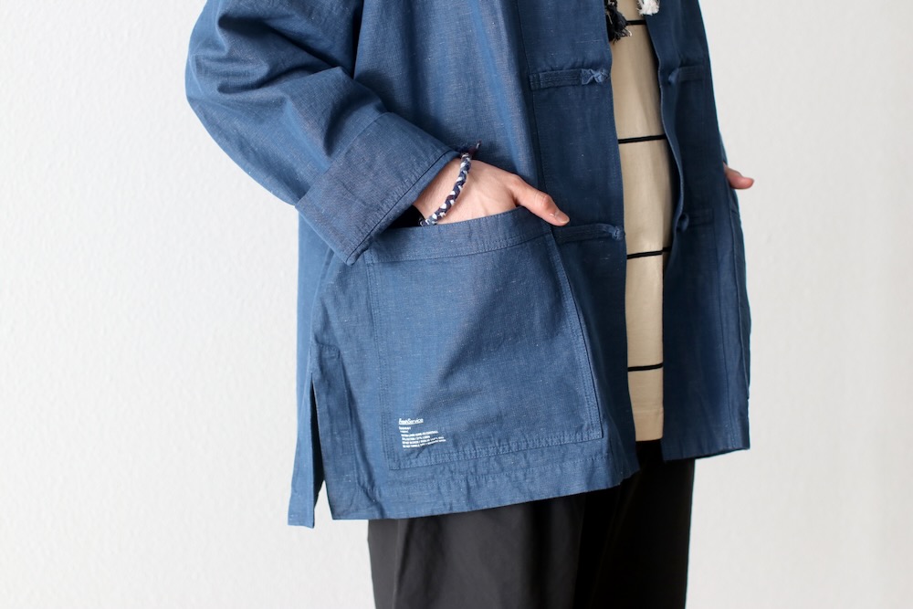 ��20%Off coupon�о� / limited��FreshService �� Loomer (�ե�å��奵���ӥ� �� �롼�ޡ�) "LINEN x COTTON KUNG-FU COVERALL -Loomer Fabric-"