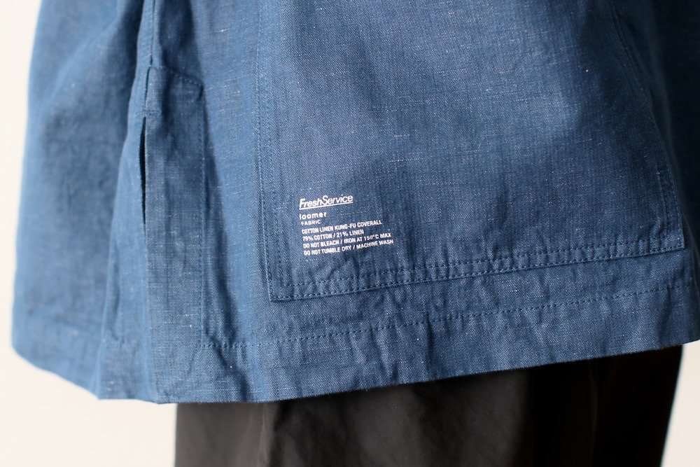 ��20%Off coupon�о� / limited��FreshService �� Loomer (�ե�å��奵���ӥ� �� �롼�ޡ�) "LINEN x COTTON KUNG-FU COVERALL -Loomer Fabric-"