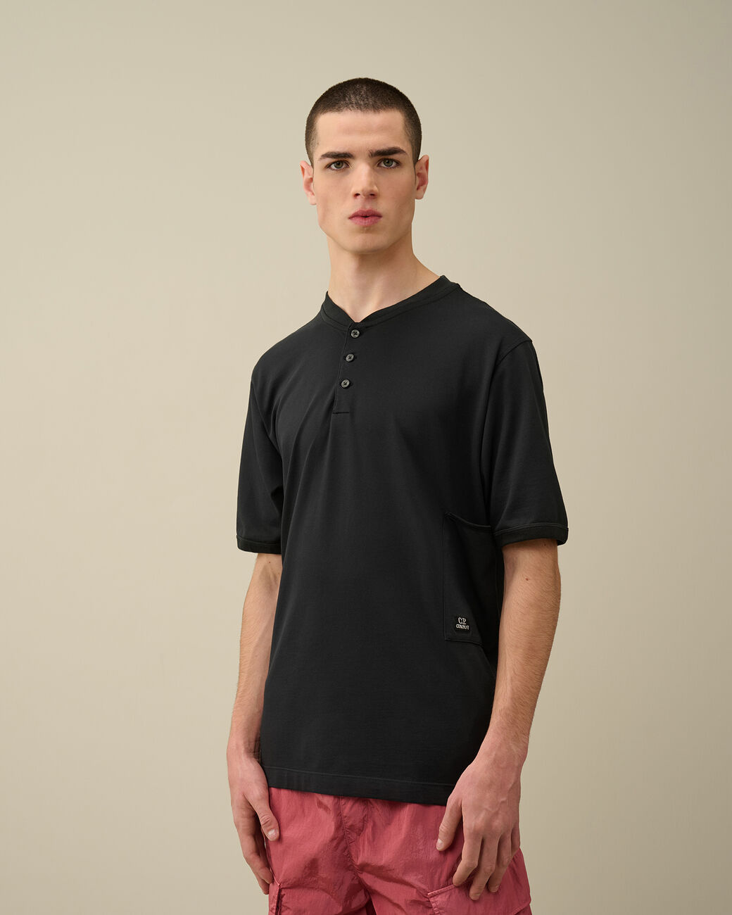 C.P. Company (ԡѥˡ) "TACTING PIQUET BUTTONED T-SHIRT"