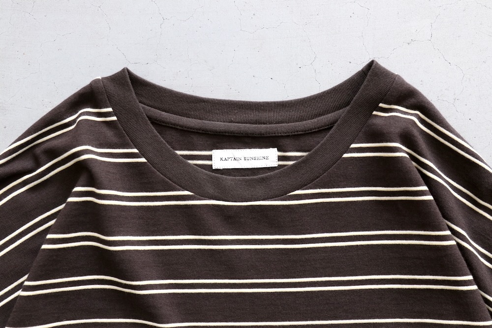 KAPTAIN SUNSHINE(����ץƥ󥵥󥷥㥤��) "Hard Twisted Stripe Jersey Half-sleeve Tee"