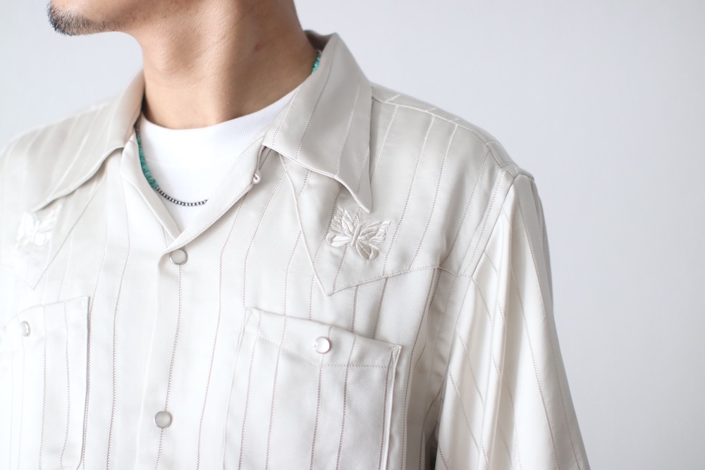 Needles(ˡɥ륺) "S/S Cowboy One-Up Shirt - TA/CU/PE Georgette"