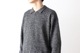 ATON (ȥ) "BABY ALPACA LINEN ZIP-UP POLO SWEATER"