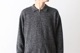 ATON (ȥ) "BABY ALPACA LINEN ZIP-UP POLO SWEATER"