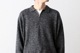 ATON (ȥ) "BABY ALPACA LINEN ZIP-UP POLO SWEATER"