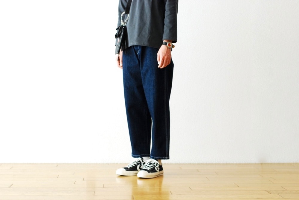 [unisex / itten. (åƥ)"itten 362 tapered pants - denim Teflon coating-"