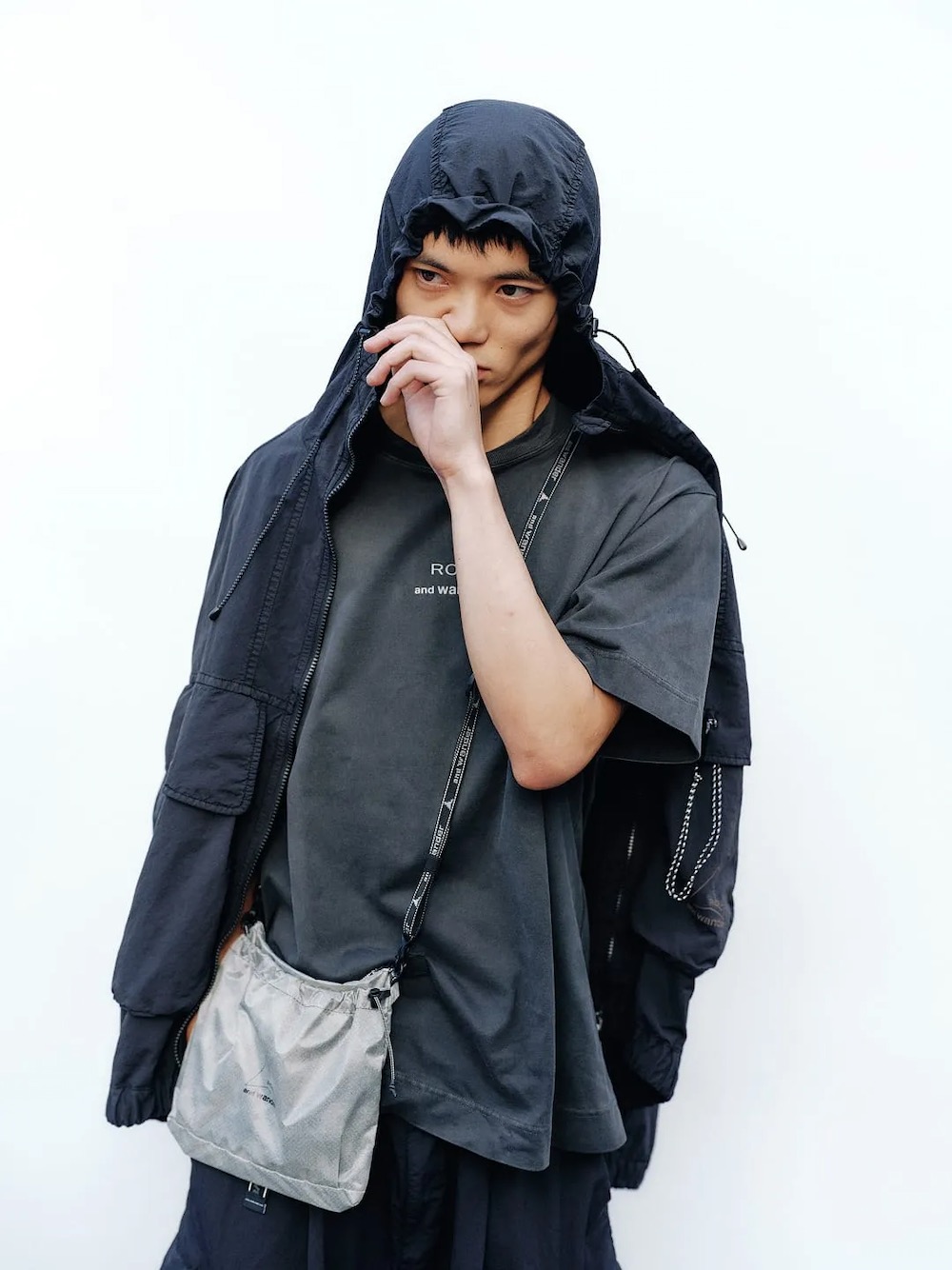 バッグ ROA X AND WANDER SIL PRINTED SACOCHE ROA x and wander sil printed sacoche | and wander（アンドワンダー