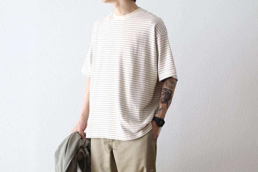 EVCON (���ӥ���) "BORDER WIDE S/S TEE"