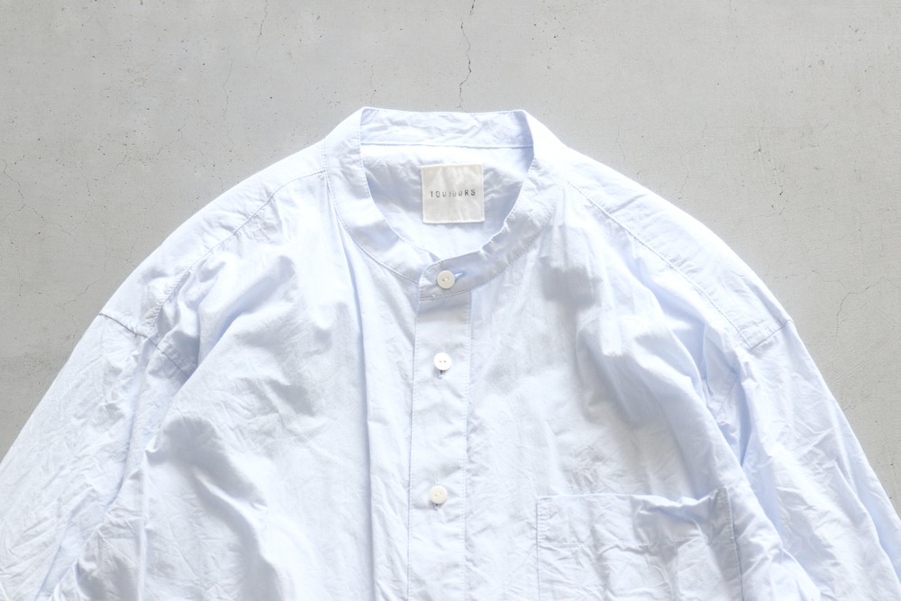 ��WOMEN'S��TOUJOURS�ʥȥ����塼�ˡ�Classic Band Collar Shirt -FINE YARN COTTON CLOTH-��