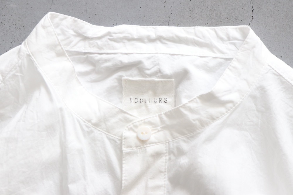 ��WOMEN'S��TOUJOURS�ʥȥ����塼�ˡ�Classic Band Collar Shirt -FINE YARN COTTON CLOTH-��