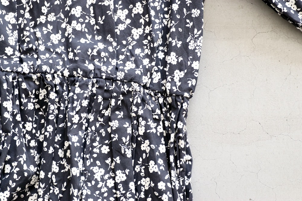 WOMEN'STOUJOURSʥȥ塼ˡClassic Gathered Dress -FLOWER PRINT COTTON STRETCH CLOTH-