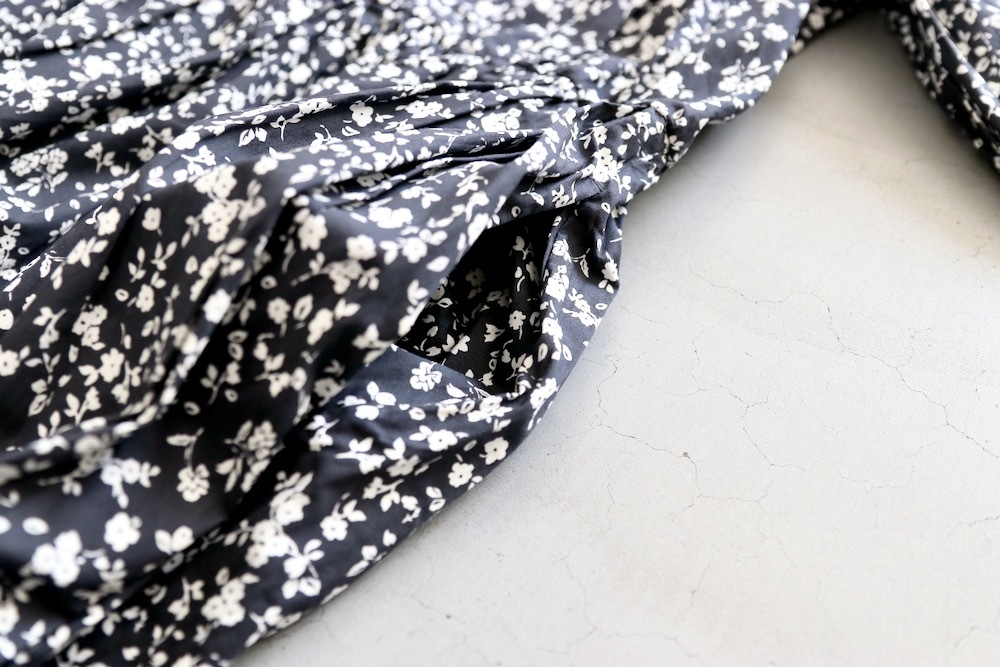 WOMEN'STOUJOURSʥȥ塼ˡClassic Gathered Dress -FLOWER PRINT COTTON STRETCH CLOTH-