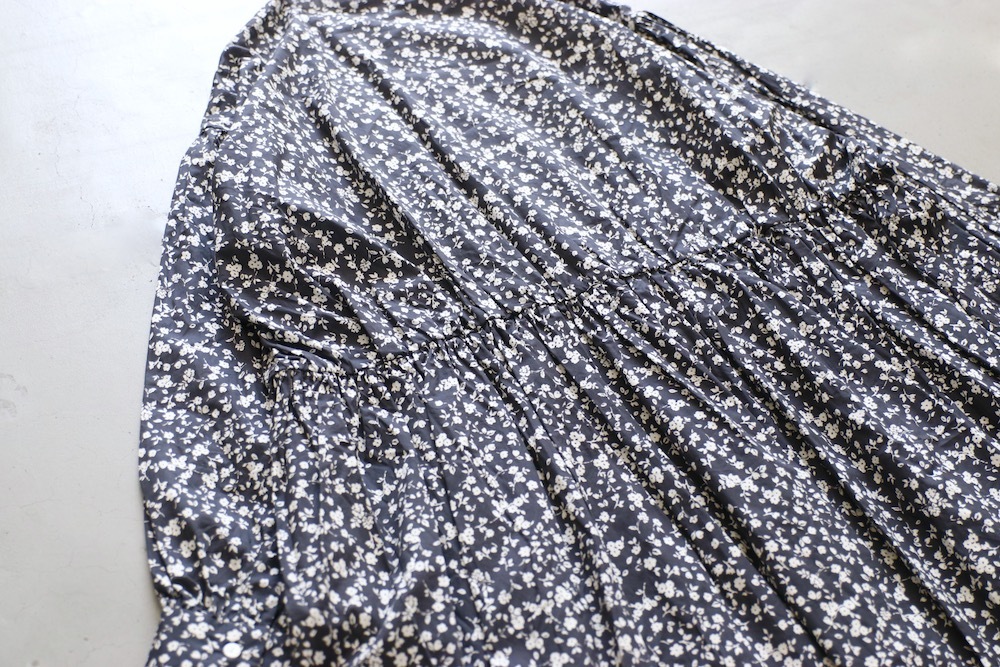 WOMEN'STOUJOURSʥȥ塼ˡClassic Gathered Dress -FLOWER PRINT COTTON STRETCH CLOTH-