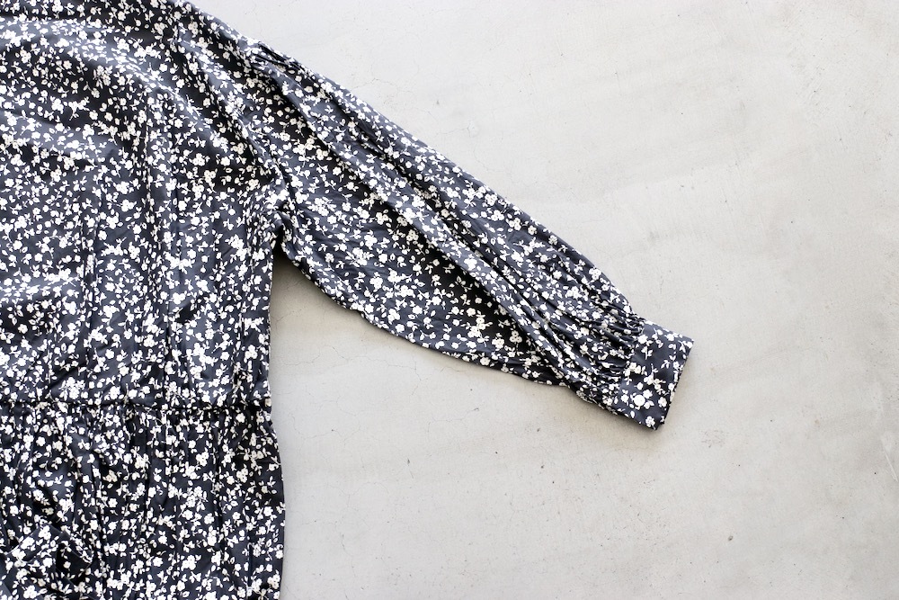 WOMEN'STOUJOURSʥȥ塼ˡClassic Gathered Dress -FLOWER PRINT COTTON STRETCH CLOTH-