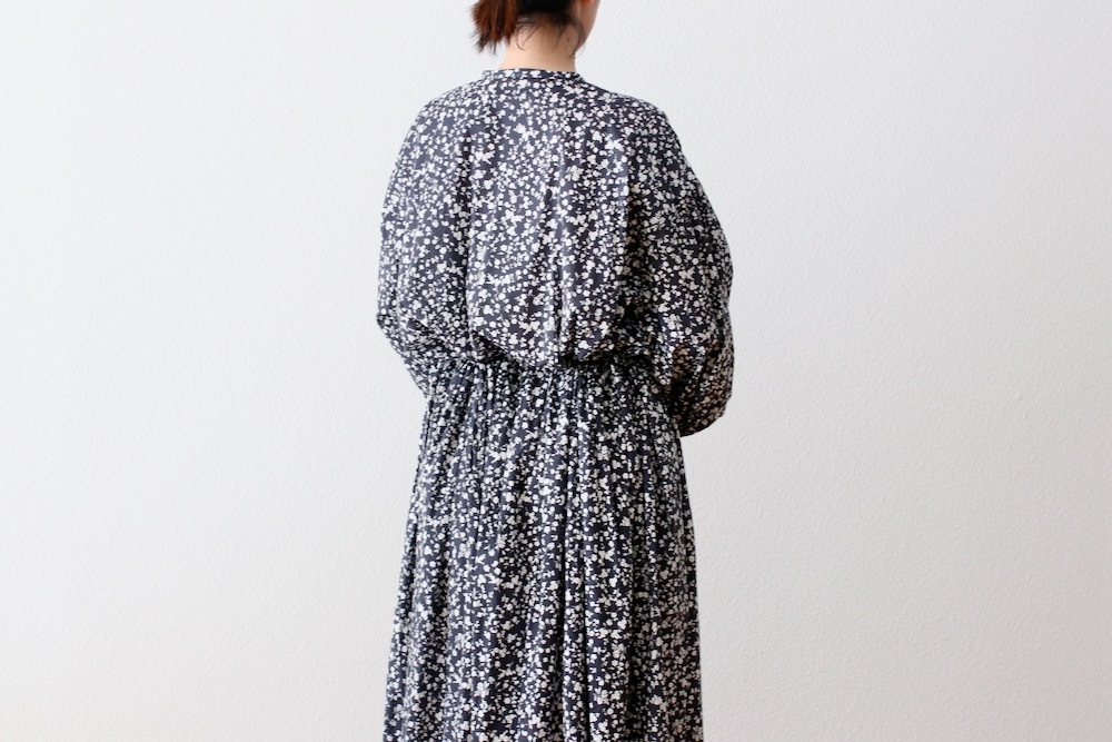 WOMEN'STOUJOURSʥȥ塼ˡClassic Gathered Dress -FLOWER PRINT COTTON STRETCH CLOTH-