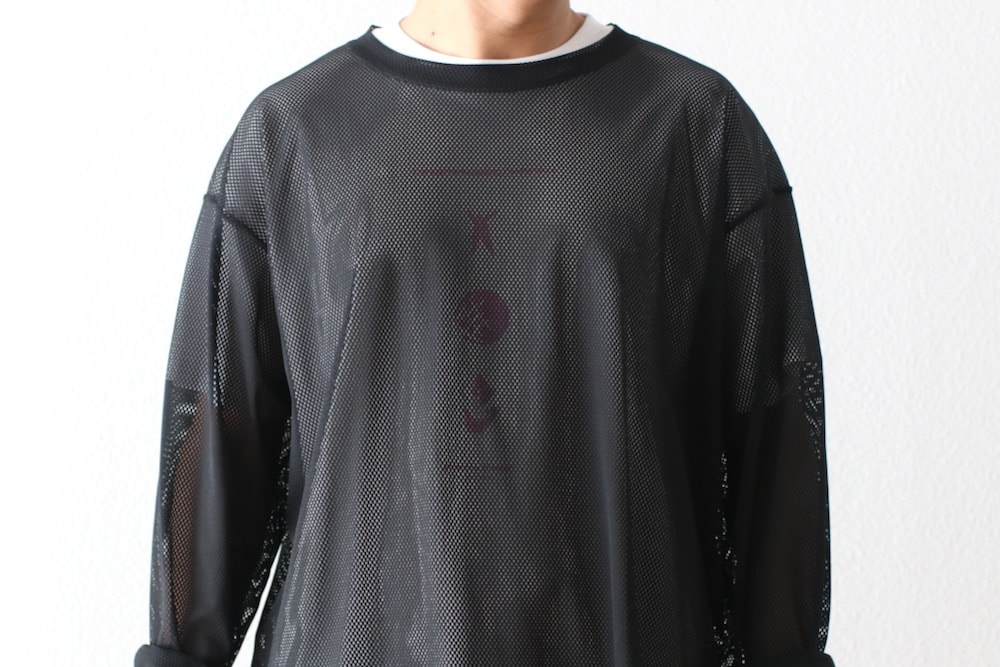 【South2 West8】CREW NECK SHIRT - MESH CREW-NECK-BLACK-1.jpg?v=1736523941
