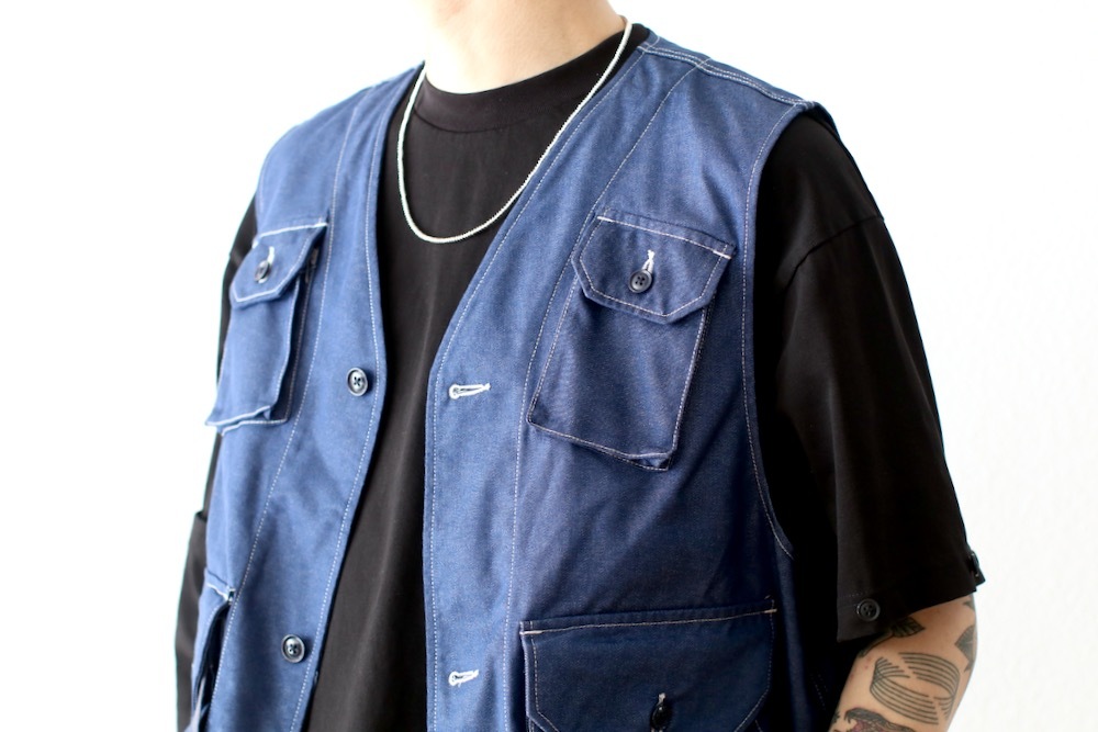 Engineered Garments (���󥸥˥����ɥ�������) "C-1 Vest - CP Denim"