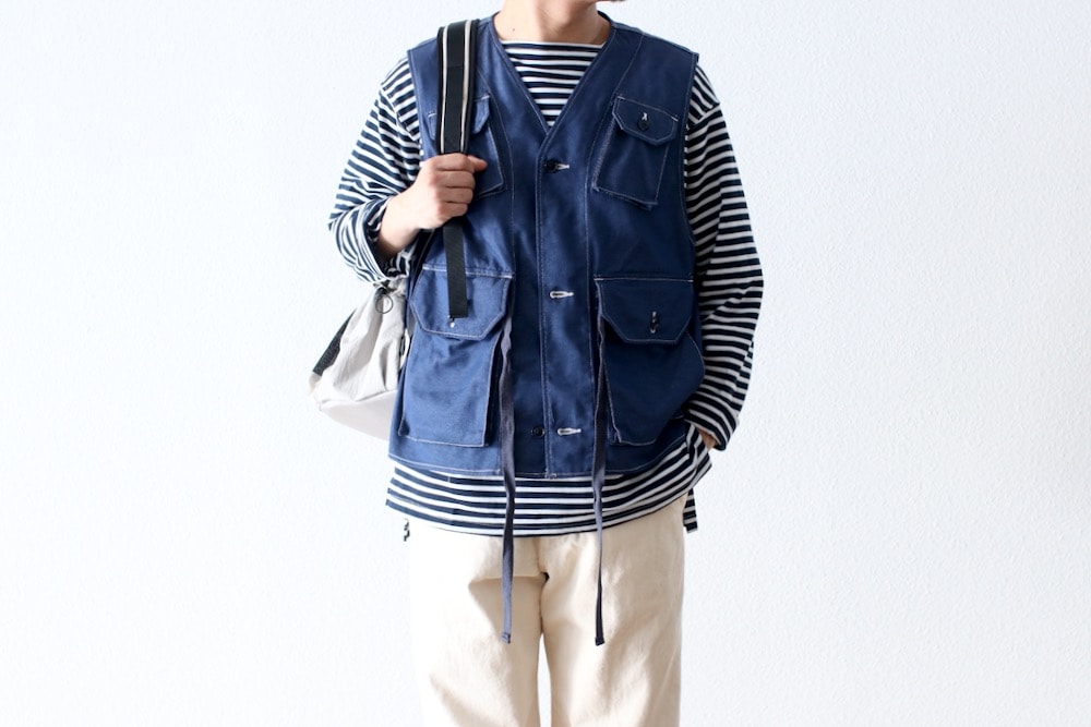 ENGINEERED GARMENTS C-1 ベスト Engineered Garments / C-1 Vest - CP Denim (Black)