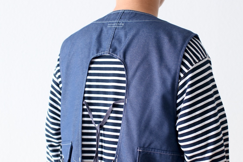 トップス Engineered Garments C-1 Vest - Denim Engineered Garments C-1 Vest, Dark Navy – Glasswing