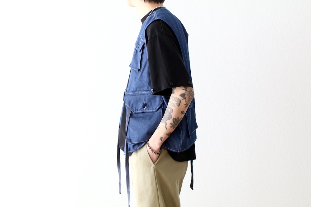 Engineered Garments (���󥸥˥����ɥ�������) "C-1 Vest - CP Denim"
